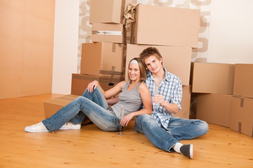 Local removal van ready for a Hackney flat move