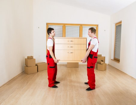 Hackney removal van loading and transport for a local move